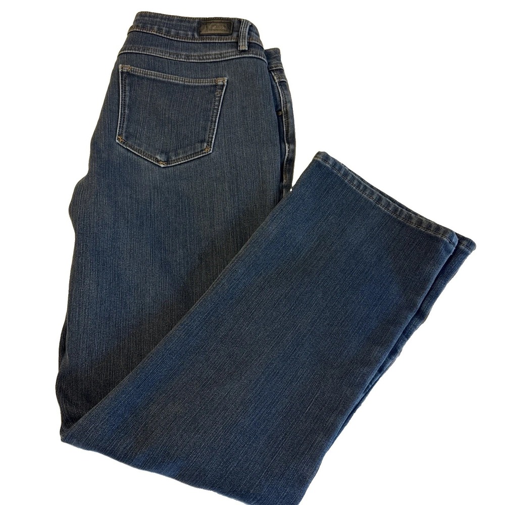 Natural Reflections Flannel Lined Straight Leg Jeans Womens 14 Medium Blue Wash
